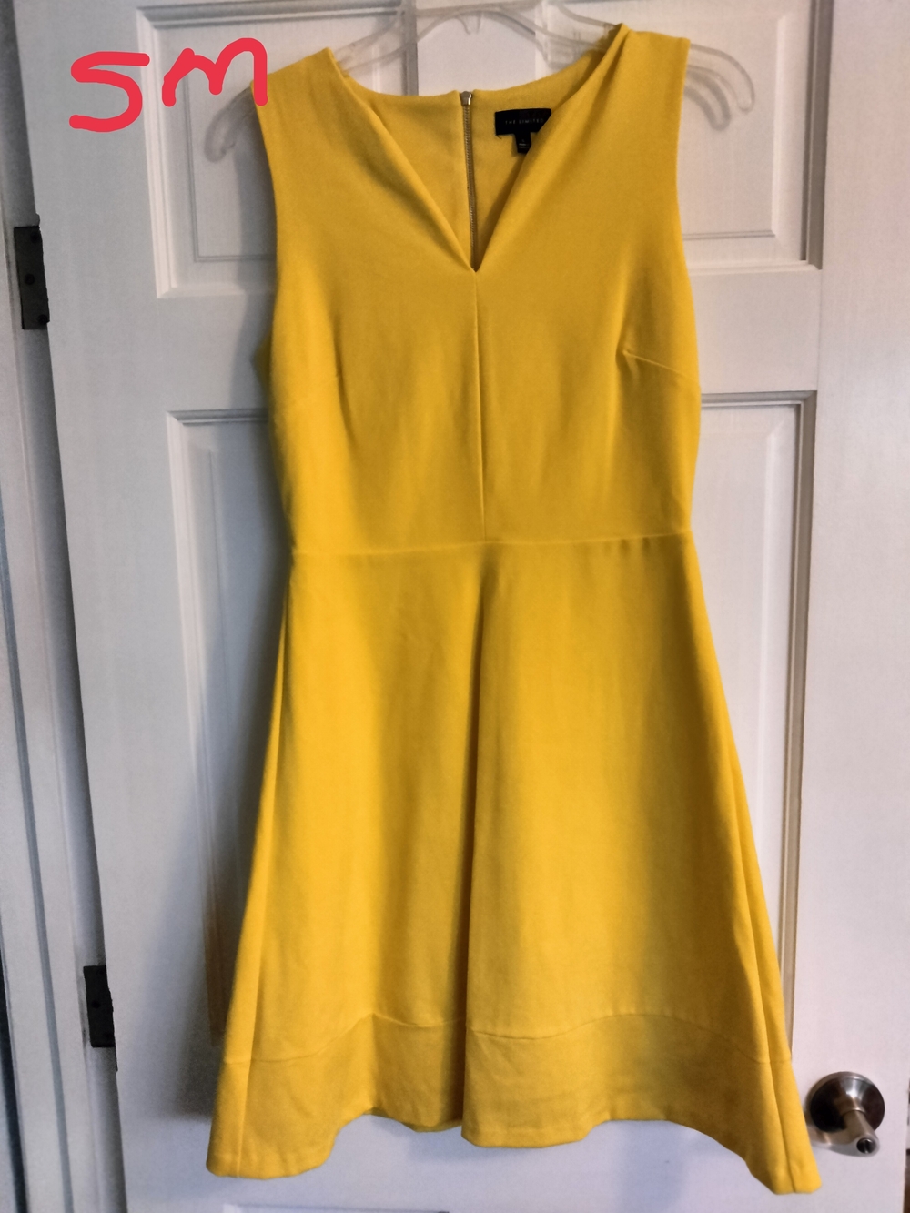 The Limited Yellow Sleeveless Midi Fit-and-Flare Dress